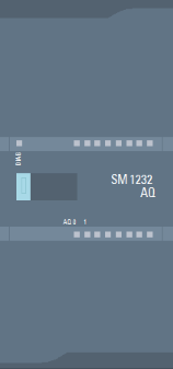 模擬量輸出模塊 AQ2 x 14 位；插入式端子排；輸出：+/-10V，0 到 20mA；診斷可組態(tài)；可選擇輸出替代值