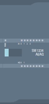 模擬量 I/O 模塊 AI4 + AQ2；插入式端子排；輸入：13 位，2.5V、5V、10V，0/4 到 20mA；可選擇頻率抑制；可選擇濾波；診斷可組態(tài)；輸出：+/-10V，0 到 20mA；診斷可組態(tài)；可選擇輸出替代值