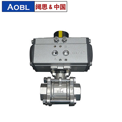 氣動絲扣球閥，不銹鋼絲扣球閥，AOBL三片式絲扣球閥-上海闊思電子有限公司官網